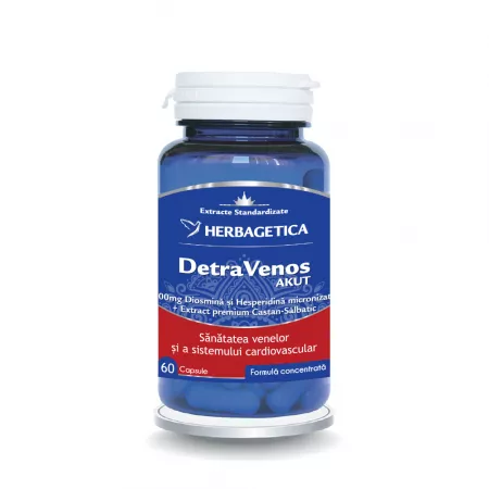 Nu pot sta pe scaun... (Antihemoroidale) - DetraVenos Akut , 60 capsule
