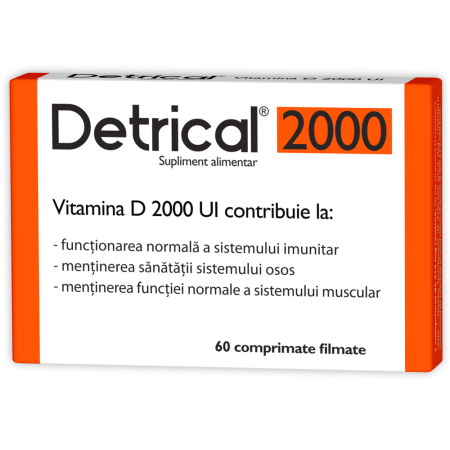 Multivitamine si minerale adulti - Detrical 2000 comprimate filmate 60 bucăți