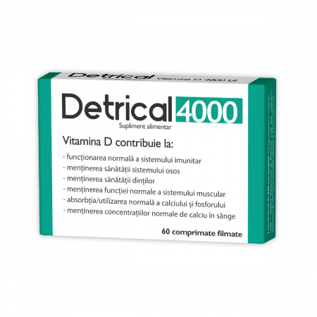 Au, scârțaie și doare-mobilitate scăzută + dureri osoase și articulare - Detrical 4000 X 60 Comprimate