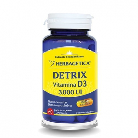 PRODUSE - Detrix Vitamina D3 3000 UI, 60 capsule vegetale