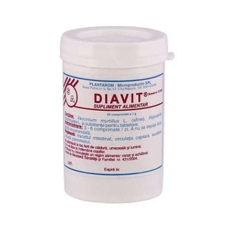 Diabet - Diavit, 60 comprimate Plantarom