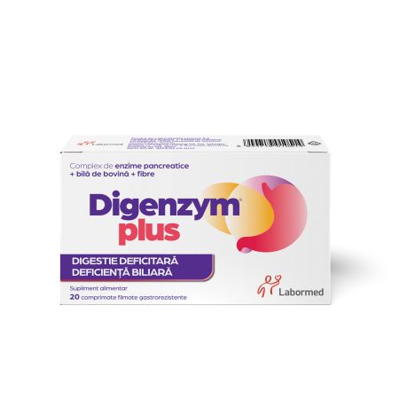 Enzime digestive - Digenzym Plus 20 drajeuri, Labormed