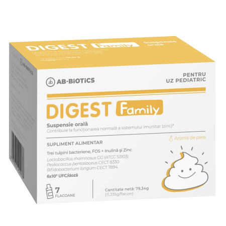 Multivitamine si minerale adulti - Digest Family Suspensie Orala 7 flacoane