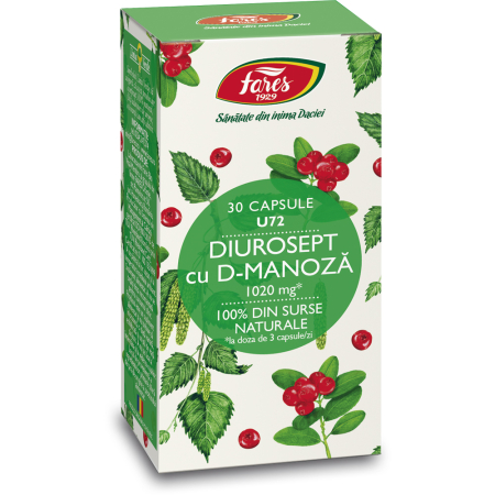 Vitamine si suplimente - Diureosept cu D-Manoza 30 capsule Fares
