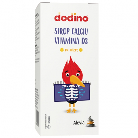 Altele - Dodino Sirop Calciu Vitamina D3 cu miere, 150 ml
