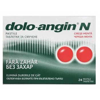 Altele - Dolo-angin N cirese-menta, 24 pastile