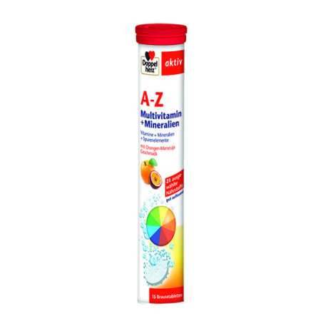 Multivitamine si minerale adulti - Doppelherz Aktiv A-Z Multivitamine+Minerale, 15 comprimate efervescente