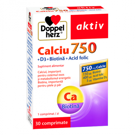 De toate cele.... - Doppelherz aktiv Calciu 750+D3+biotină+acid folic, 30 comprimate