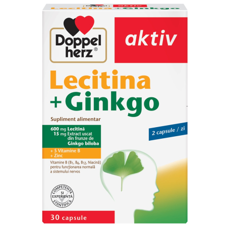 Circulatie - Doppelherz Aktiv Lecitina+Ginkgo 30 capsule