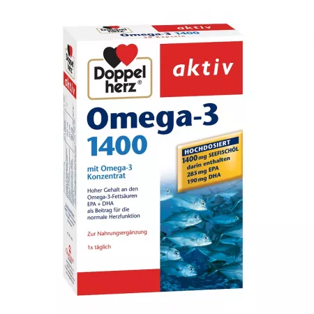 Altele - Doppelherz aktiv Omega-3 1400 mg, 30 capsule