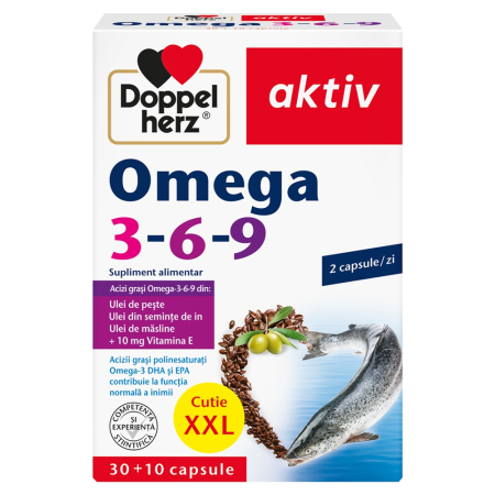 Cardioprotectoare - Doppelherz Aktiv Omega 3-6-9, 30 capsule
