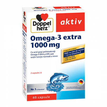Inima mea - Doppelherz aktiv Omega-3 extra 1000 mg, 60 capsule