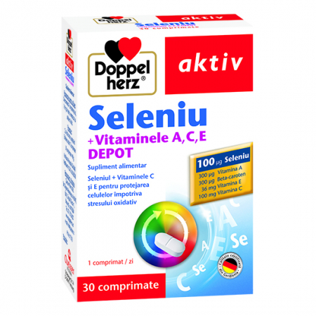Altele - Doppelherz Aktiv Seleniu+vitaminele A, C, E, 30 comprimate