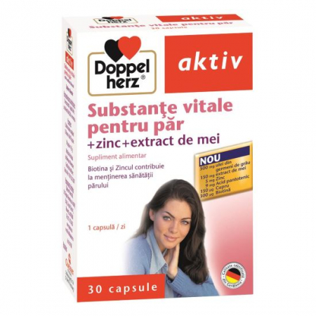 De toate cele.... - Doppelherz aktiv Substanțe vitale pentru păr+zinc+extract de mei, 30 capsule