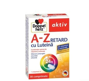 Vitamine si minerale - Doppelherz aktiv A-Z retard cu luteina, 30 comprimate
