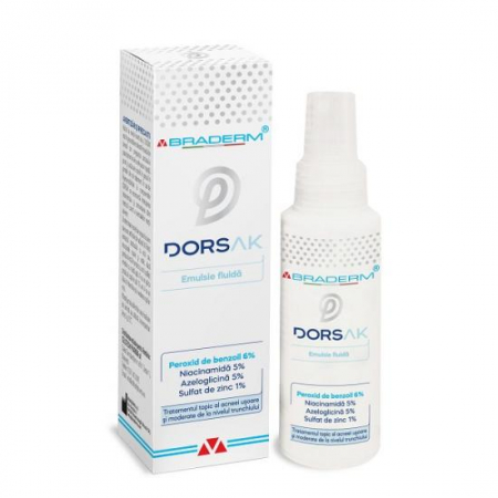 Oferte și reduceri - Dorsak Spray cu emulsie fluida pentru acneea trunchiului, 100 ml
