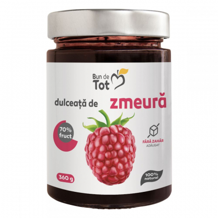 Produse autohtone - Dulceață de zmeură cu gust bun de tot, 360 g