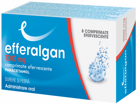 Circulatie periferica deficitara - Efferalgan 1000 mg - 8 comprimate efervescente