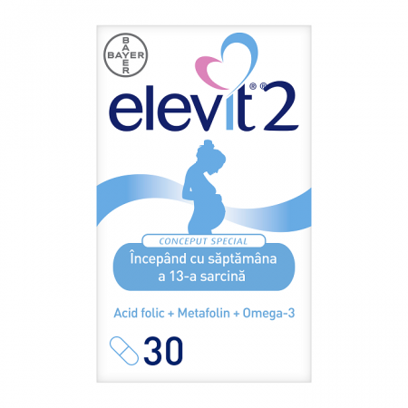 Aștept un bebeluș! - Elevit 2, 30 capsule moi
