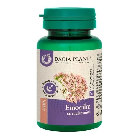 Vitamine si suplimente - Emocalm cu melatonină 60 comprimate Dacia Plant