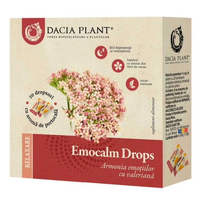 Diabet si glicemie - Emocalm Drops (100G) X 20Buc - Dacia Plant