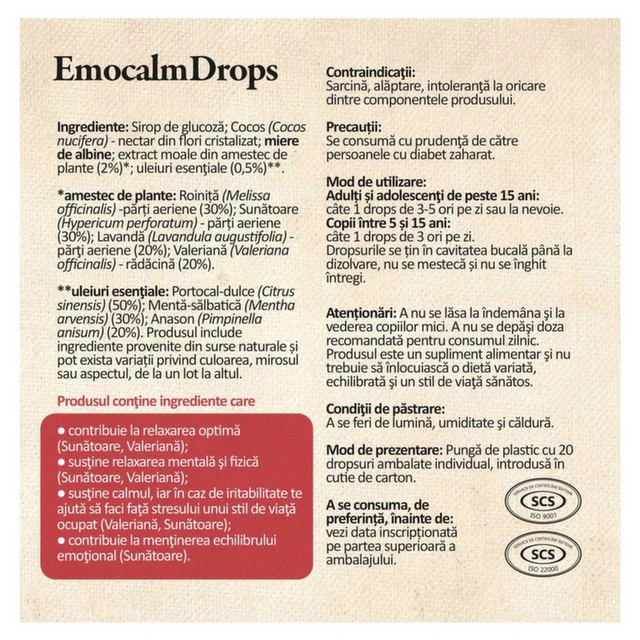 Emocalm Drops (100G) X 20Buc - Dacia Plant [3]