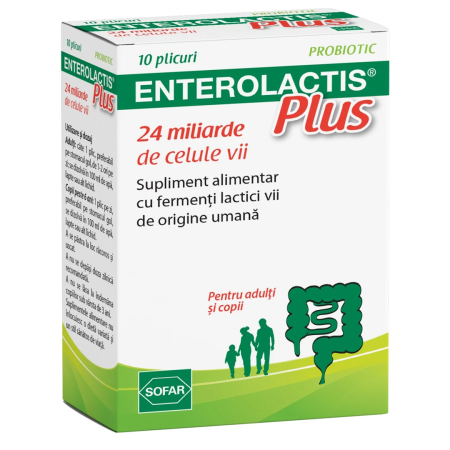 Multivitamine si minerale adulti - Enterolactis Plus X 10 plicuri, Sofar