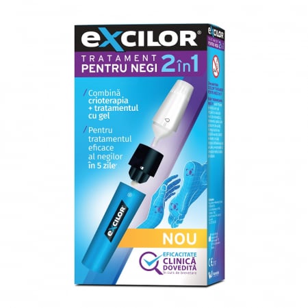 PRODUSE - Excilor Tratament pentru negi 2 in 1 solutie, 3,3 ml