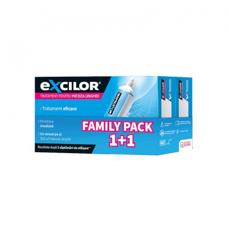 PRODUSE - Excilor Tratament pentru micoza unghiei, Family pack 1+1