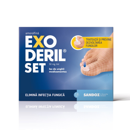 Dermatologie - Exoderil Set 50Mg/Ml Lac De Unghii Medicamentos X 2.5Ml