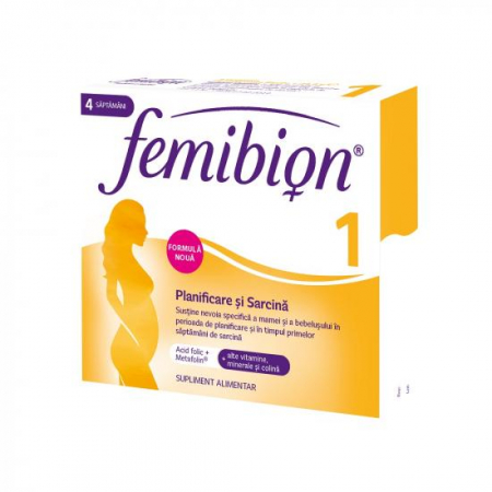 Aștept un bebeluș! - Femibion1 Planificare și Sarcină, 28 comprimate filmate