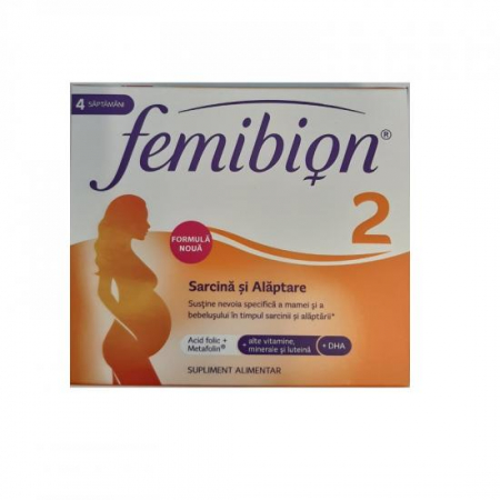 Aștept un bebeluș! - Femibion 2 Sarcina si Alaptare, 28 comprimate+28 capsule