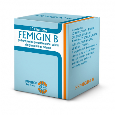 Altele - Femigin B pulbere, 10 plicuri