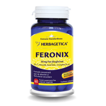 Multivitamine si minerale adulti - Feronix Herbagetica 60 capsule vegetale