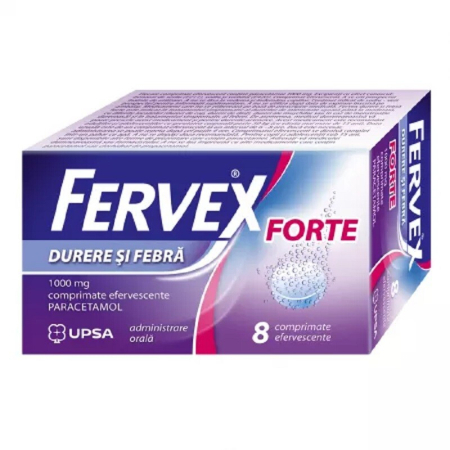 Ameliorare simptome raceala si gripa - Fervex Durere si Febra Inst 1000mg x8pl