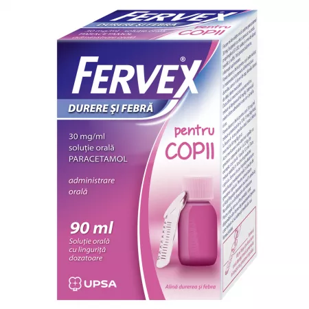 Sistemul Respirator - Fervex Durere Si Febra Pentru Copii 30Mg/Ml Solutie Orala X 90Ml