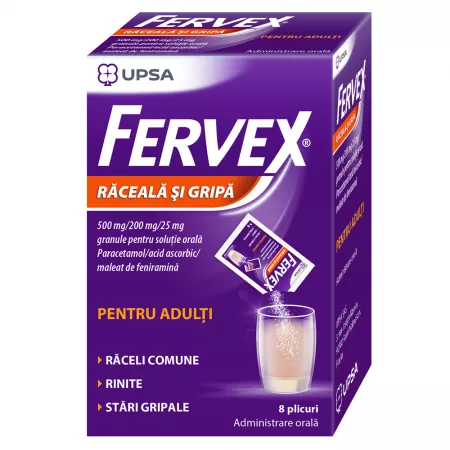 Sistemul Respirator - Fervex Pentru Adulti, 8 Plicuri