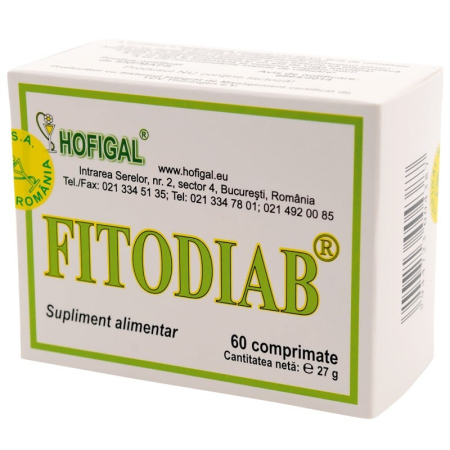Multivitamine si minerale adulti - Fitodiab 60 comprimate Hofigal