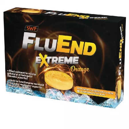PRODUSE - FluEnd Extreme cu aroma de portocale , 16comprimate