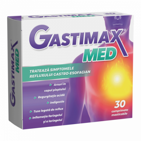 Tulburări gastrointestinale - Gastimax Med, 30 comprimate masticabile