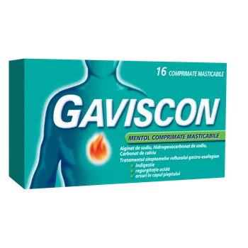 Afectiuni Digestive - Gaviscon Mentol 16 comprimate masticabile