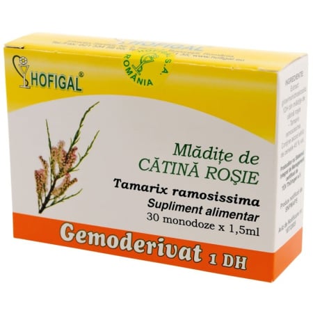 Protectie si Detoxifiere Hepatica - Gemoderivat din mlădițe de cătină roșie Hofigal 30 monodoze