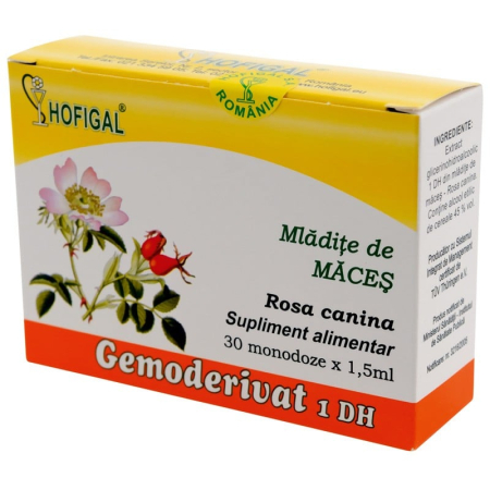 Suplimente Pentru Sportivi - Gemoderivat din mlădițe de măceș Hofigal 30 monodoze