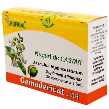Vitamine Si Suplimente - Gemoderivat din muguri de castan sălbatic Hofigal 30 monodoze