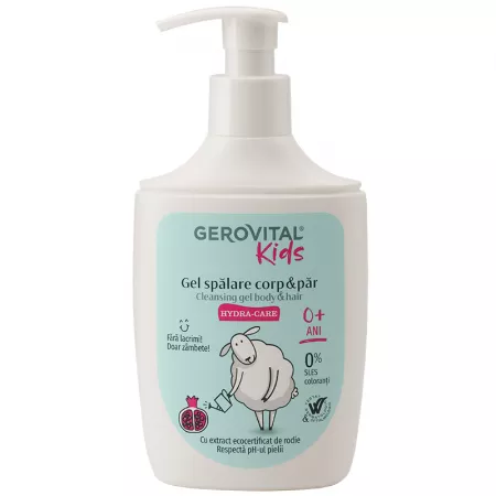 PRODUSE - Gerovital KIDS Gel pentru par si corp Hydra Care , 300ml