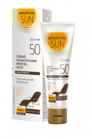 Altele - Gerovital Sun Crema nuantatoare pentru fata SPF50 (46480), 50 ml