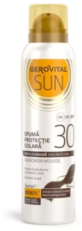Produse autohtone - Gerovital Sun Spuma pentru protectie solara SPF30 , 150 ml