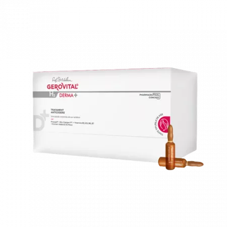 PRODUSE - Gerovital Tratament anticadere H3 Derma+ , 12 fiole