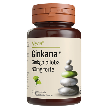 Suplimente alimentare - Ginkana Ginkgo Biloba 80mg Forte 30 comprimate