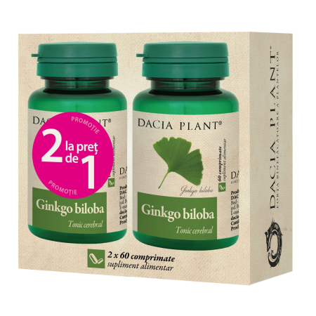 Circulatie - Ginkgo Biloba 60 comprimate 1+1 cadou Dacia Plant